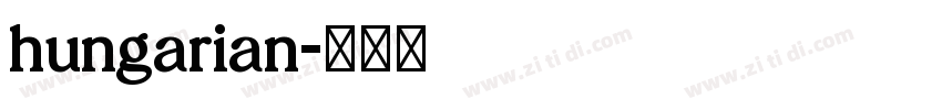 hungarian字体转换