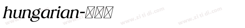 hungarian字体转换