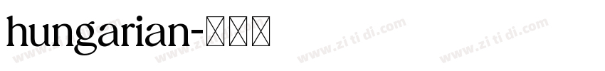 hungarian字体转换
