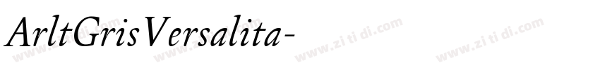 ArltGrisVersalita字体转换