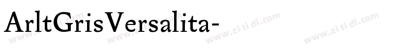 ArltGrisVersalita字体转换