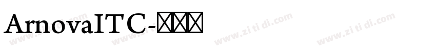 ArnovaITC字体转换