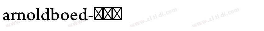arnoldboed字体转换