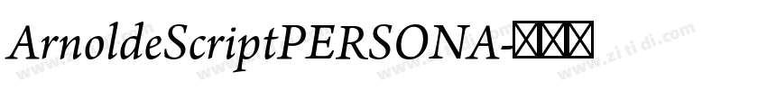 ArnoldeScriptPERSONA字体转换