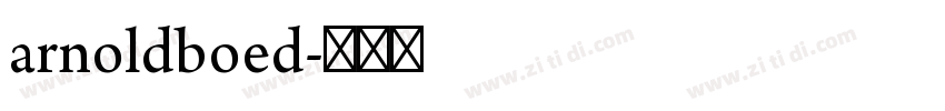 arnoldboed字体转换