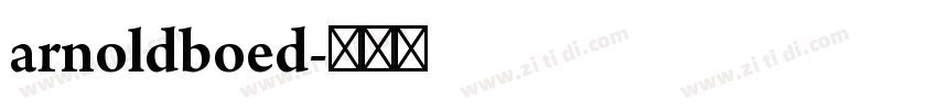 arnoldboed字体转换