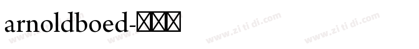 arnoldboed字体转换