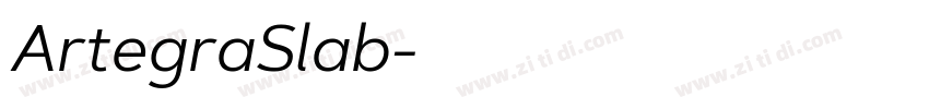 ArtegraSlab字体转换