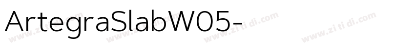 ArtegraSlabW05字体转换