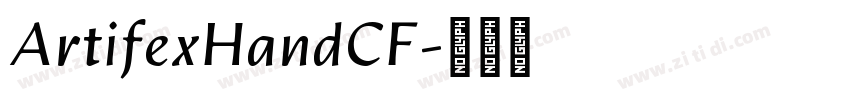 ArtifexHandCF字体转换