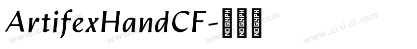 ArtifexHandCF字体转换