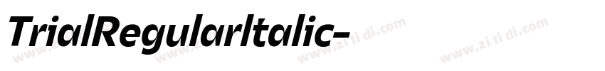 TrialRegularltalic字体转换