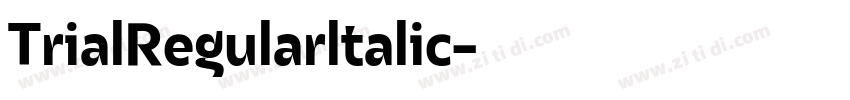 TrialRegularltalic字体转换
