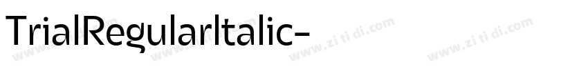 TrialRegularltalic字体转换