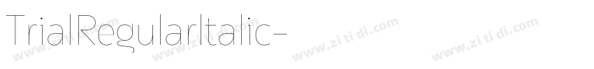 TrialRegularltalic字体转换