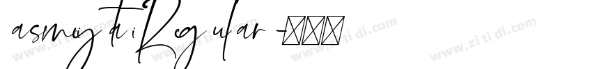 asmiyatiRegular字体转换