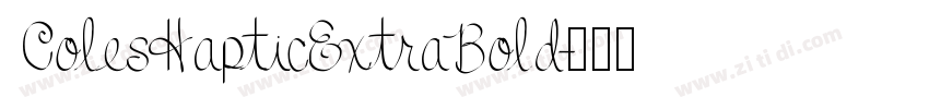 ColesHapticExtraBold字体转换