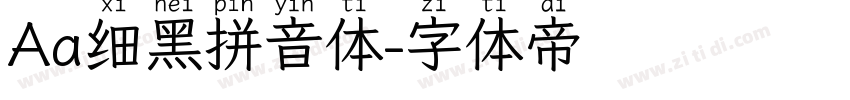 Aa细黑拼音体字体转换