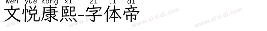 文悦康熙字体转换