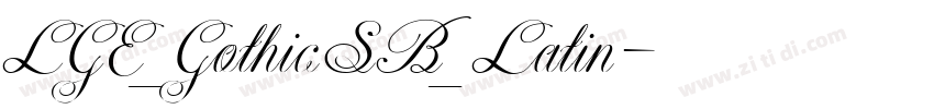 LGE_GothicSB_Latin字体转换