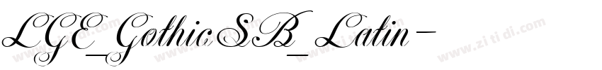 LGE_GothicSB_Latin字体转换