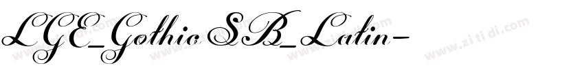 LGE_GothicSB_Latin字体转换