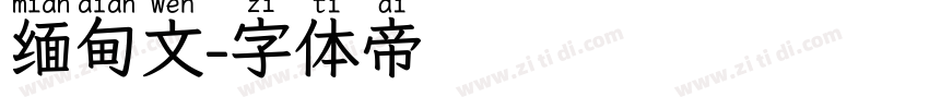 缅甸文字体转换