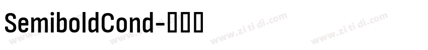 SemiboldCond字体转换