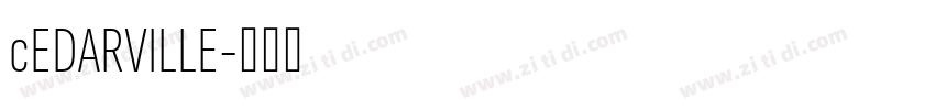 cEDARVILLE字体转换