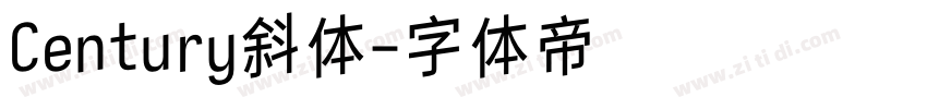 Century斜体字体转换