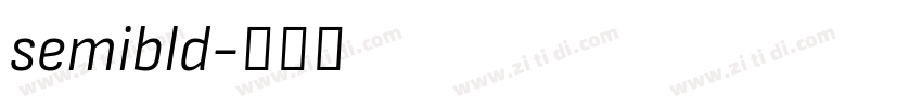 semibld字体转换