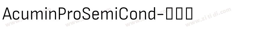 AcuminProSemiCond字体转换