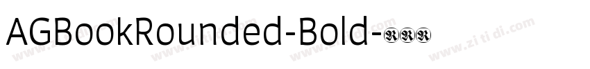 AGBookRounded-Bold字体转换