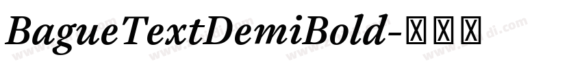 BagueTextDemiBold字体转换