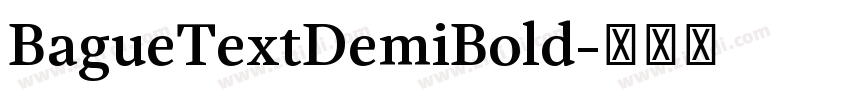 BagueTextDemiBold字体转换