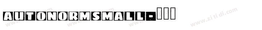 AutoNormSmall字体转换