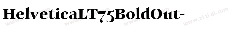 HelveticaLT75BoldOut字体转换