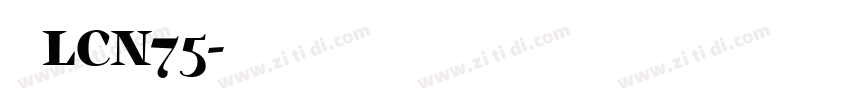 梦源LCN75字体转换