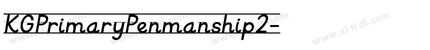 KGPrimaryPenmanship2字体转换