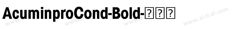 AcuminproCond-Bold字体转换