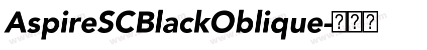 AspireSCBlackOblique字体转换