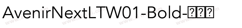 AvenirNextLTW01-Bold字体转换