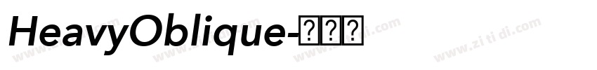 HeavyOblique字体转换