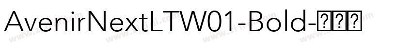 AvenirNextLTW01-Bold字体转换