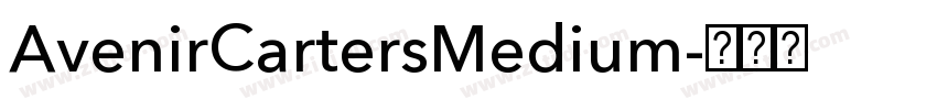 AvenirCartersMedium字体转换