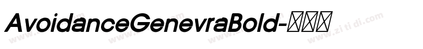 AvoidanceGenevraBold字体转换