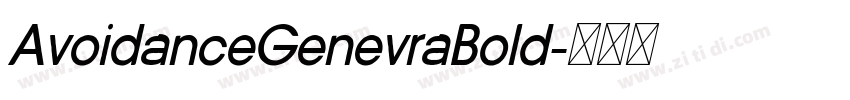 AvoidanceGenevraBold字体转换