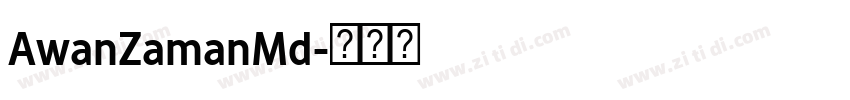AwanZamanMd字体转换