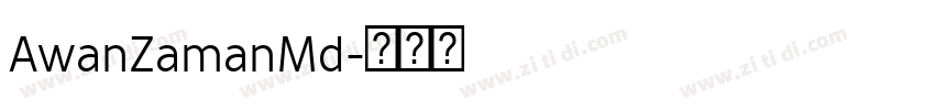 AwanZamanMd字体转换