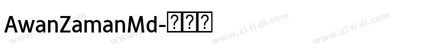AwanZamanMd字体转换